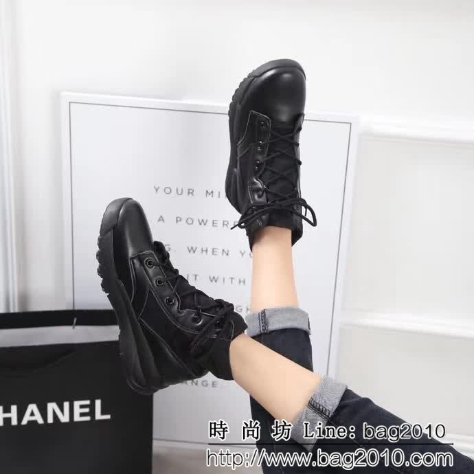 CHANEL香奈兒 2018秋冬最新 老爹鞋 系帶＋牛仔+復古反絨皮 復古厚底美鞋 QZS2493